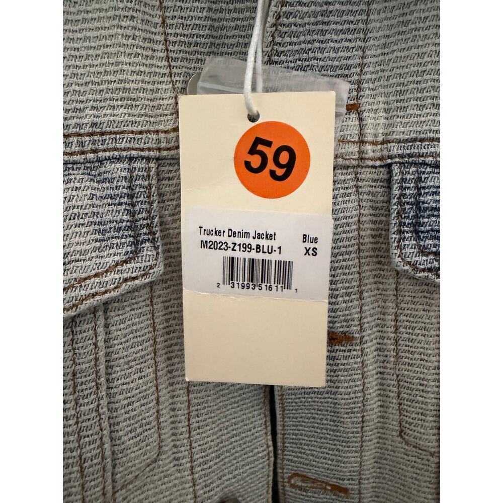 New MNML WESTERN CROSSHATCH TRUCKER DENIM JACKET - Picture 6 of 9